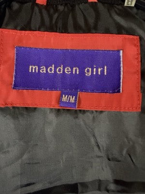 Madden Girl Puffer Vest Medium Red Womens Full Zip