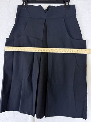 Gr Dano Skirt 8 Womens Pencil Black Made In USA Mod Eccentric Kooky Artsy