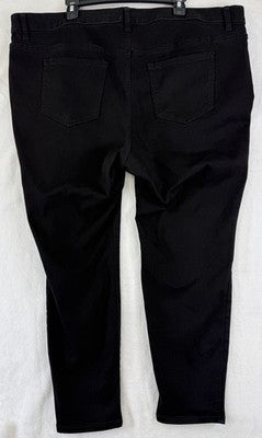 Lane Bryant Jeans 24 High Rise Skinny Fit Black Magic Waistband Plus Size Womens
