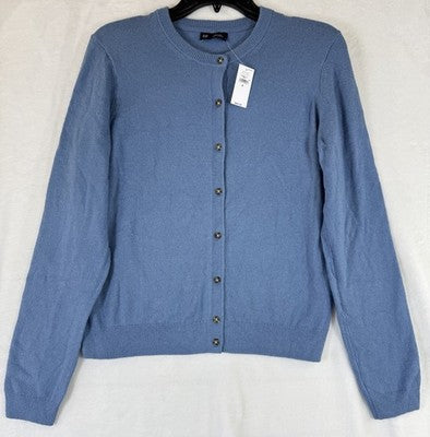 Gap CashSoft Cardigan Sweater Women Medium Blue Cash Soft New NWT