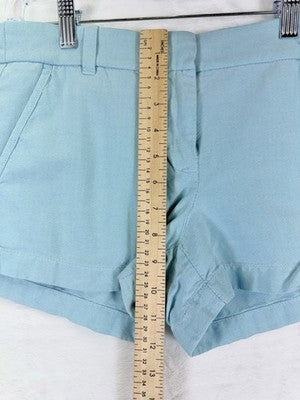 J Crew Chino Shorts Womens 4 100% Cotton Blue Womens 2.5”