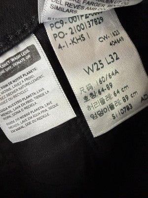 Levis 318 Shaping Wide Leg Jeans 25 Womens Black 25x32 Levi’s New NWT