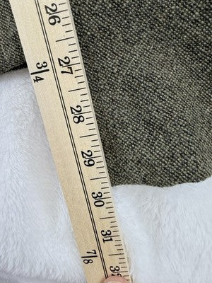 J Crew Pants 12 Petite High Rise Green Wool Tweed Straight Leg Lined Womens