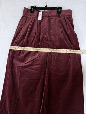 Banana Republic Wide Leg Pants 6 Womens Velvet High Rise New NWT $180