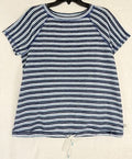 T By Talbots Top Medium Blue Terry cloth Short Sleeve Womens