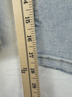Old Navy Maternity Capri Jeans 6 Light Blue Denim Full Panel Womens