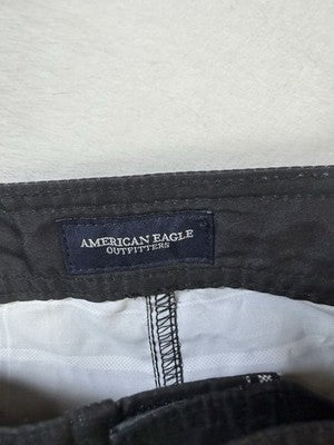 American Eagle Board Shorts Mens Small Black Plaid Swim Trunks New