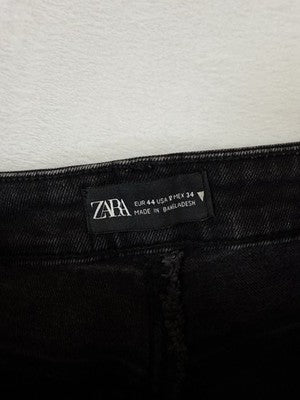 Zara Jeans 12 Womens High Rise Skinny Black