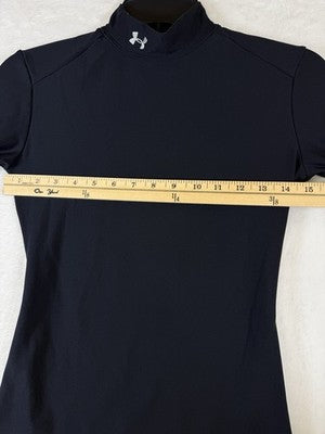 Under Armour Cold Gear Womens Medium Mock Neck Top Shirt Black ColdGear