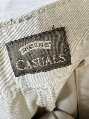 Lee Riders Casuals Shorts 20W Khaki Chino Tan Vintage Y2K Deadstock 8.5” New NWT