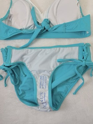 Venus Bikini Set Small Halter Top 6 Bottom 4 Aqua Blue Womens Swimwear