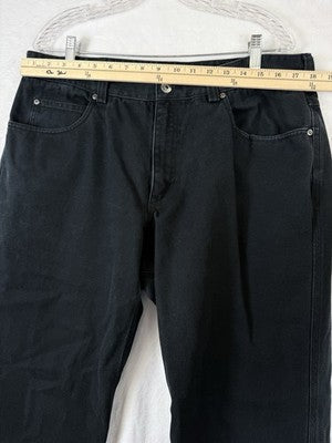 Duluth Trading Company Jeans 38x32 Mens Black Straight Leg Denim