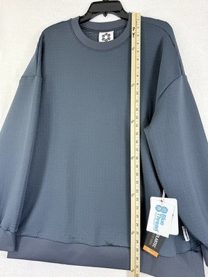 Obermeyer Explorer Tech Crew Mens Large Sweatshirt Pullover Blue New NWT