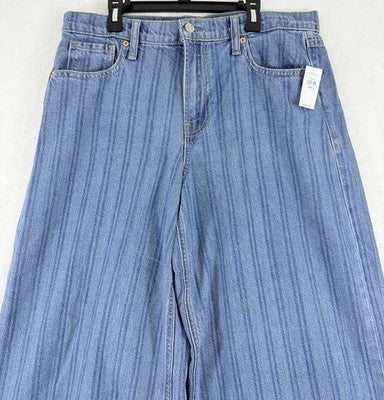 Gap Baggy Mid Rise Jeans 8 Short 29 Womens Blue Wide Leg Ultrasoft Denim New NWT
