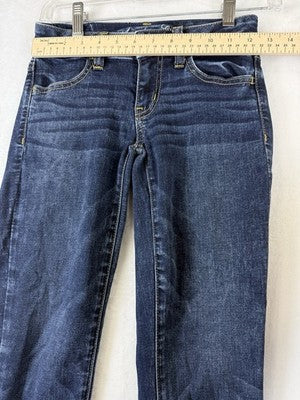 American Eagle Jeggings Size 00 Dark Blue Zip Ankle Denim Jeans