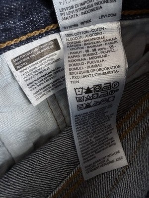 Levis 501 Jeans Mens Button Fly 30x32  Dark Blue Straight Leg