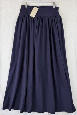 Halara Breezeful Skirt Large Blue Maxi High Waist Flowy Womens New NWT