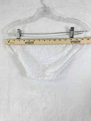Venus Bikini Set Crochet White Size 4 Top New 6 Bottom Racerback Swimwear Women