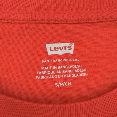Levis T Shirt Women Small Red Logo Short Sleece 100% Cotton Levi’s New NWT