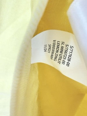 Gap Denim Mini Dress Large Womens Yellow V Neck Sleeveless New Neat