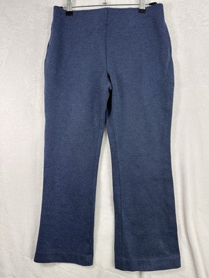 Talbots Montauk Pants 6 Blue Crop Knit Pull On Stretch Womens