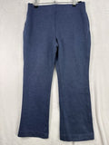 Talbots Montauk Pants 6 Blue Crop Knit Pull On Stretch Womens