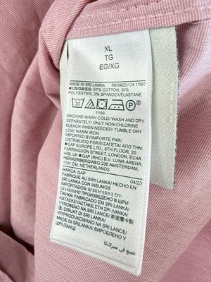 Gap Mens Shirt XL Button Up Pink CoolMax Long Sleeve Standard Fit New NWT