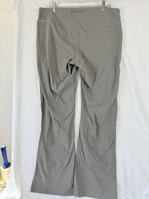 Columbia Anytime Pants Womens 16 Gray Bootcut Omnishield Hiking Quick Dry Nylon