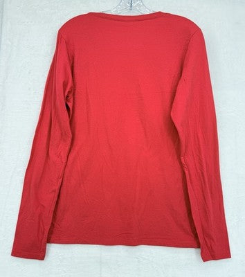 Fanatics St Louis Cardinals Shirt Womens Large Long Sleeve Red V Neck Tee New