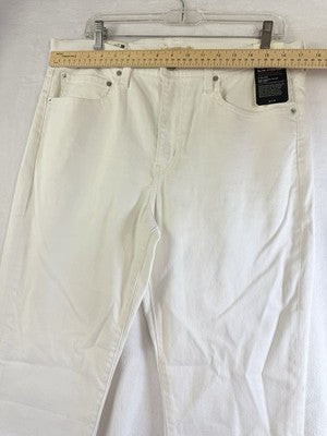 Levis 724 High Rise Slim Straight Jeans 33x32 White Levi’s Denim Women New NWT