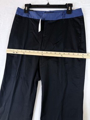 Banana Republic Ryan Pants 8 Women Black Blue Straight Leg New NWT