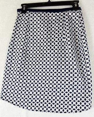 HM Skirt Size 4 Womens Faux Wrap Short Blue H&M H And M