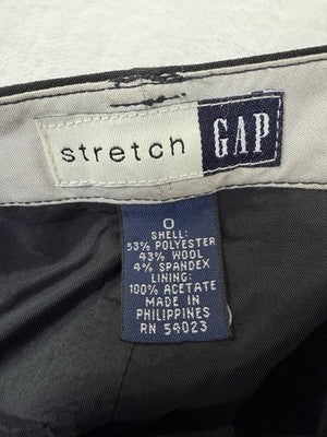 Gap Pencil Skirt 0 Womens Black Wool Stretch Knee Length