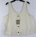 Patagonia Hemp Top Women Large Island Whole Weave Natural Reversible Button New