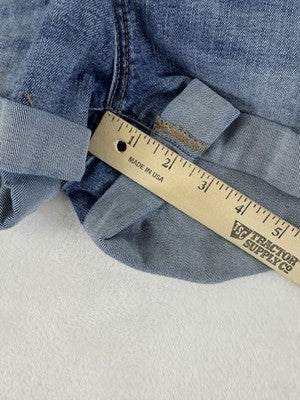 Wax Jean Shorts Medium But Butt I Love You Jeans Denim Blue Womens