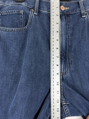 Express Wide Leg Jeans 14 Cropped High Rise Blue Womens