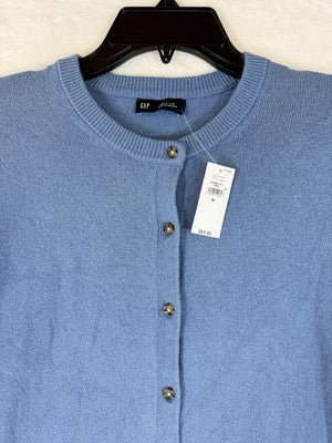 Gap CashSoft Cardigan Sweater Women Medium Blue Cash Soft New NWT