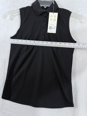 Lady Hagen Golf Shirt XS Sleeveless Polo Black Pique Womens Walter NWT