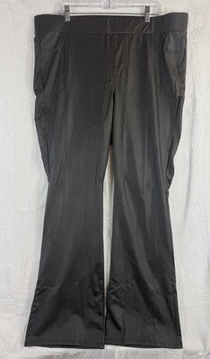 Torrid Faux Leather Pants 3 Black Flare Womens Plus Size 3X Pull On