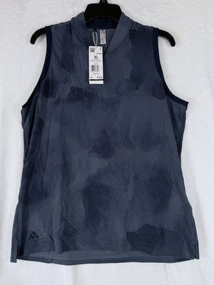 Adidas Womens Golf Polo Ultimate365 XL Top Shirt Sleeveless Navy Blue New NWT