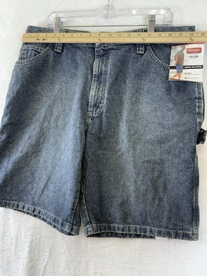 Wrangler Jean Shorts 36 Men 11” Carpenter Blue Five Star Mens Denim New NWT