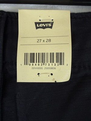 Levis 90s Straight Leg Pants 27 Womens Black 27x28 100% Cotton Mid Rise New NWT