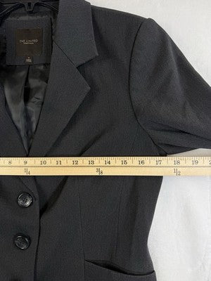 The Limited Blazer 6 Dark Gray Fitted Jacket 3 Button Womens