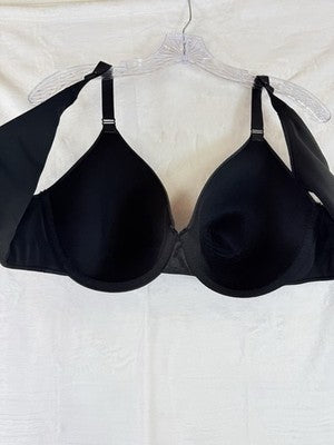 Cacique Bra 38DD Back Smoother Lightly Line Full Coverage Black Womens