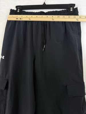 Under Armour Woven Cargo Pants Small Womens Black Pull On