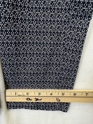 Christopher Banks Signature Slimming Pants 8 Knit Pull On Blue Print Womens