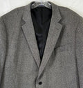 Stafford Merino Wool Sport Coat 48r Gray Jacket Mens Classic Fit Blazer