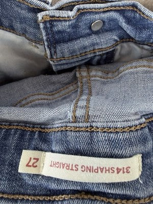 Levis 314 Shaping Straight 27 Jeans Womens 27x34 Blue Levi’s