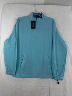 Scales 1/4 Zip Fishing Jacket Small Aqua Blue Men’s NWT Retail $90 NEW