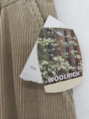 Woolrich Womens Corduroy Pants 10 Beige Tan High Waisted New NWT *FlawRead